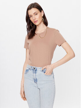 Elisabetta Franchi Elisabetta Franchi T-krekls MA-008-31E2-V160 Bēšs Regular Fit