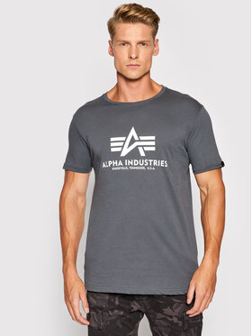 Alpha Industries Alpha Industries Tričko Basic Reflective Print 100501RP Sivá Regular Fit