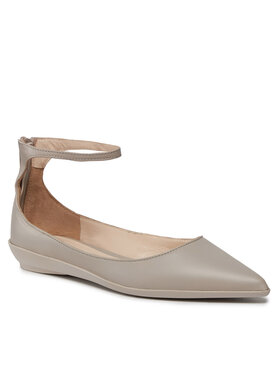 Calvin Klein Calvin Klein Poltopánky Wrapped Ankle Strap Ballerina HW0HW01840 Sivá