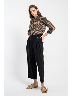 CLICK CLICK Spodnie materiałowe 30-423 Czarny Relaxed Fit