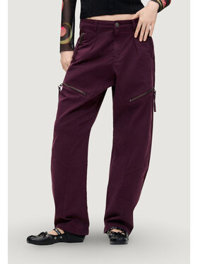 Desigual Desigual Pantaloni chino PANT_ZIPPERS Bordeaux Casual Fit