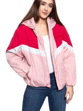 Wrangler Wrangler Kurtka damska COLOUR BLOCK JACKET Różowy Regular Fit