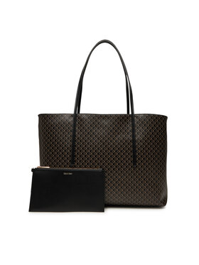 Calvin Klein Calvin Klein Torebka Emblem Aop Tote W/ Pouch LV04F3266G Czarny
