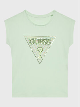 Guess Guess T-Shirt J3GI33 K6YW1 Zielony Boxy Fit