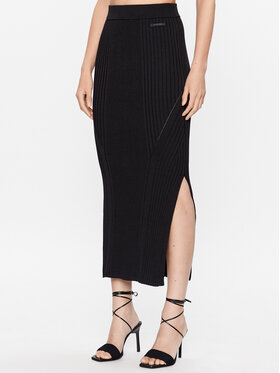 Calvin Klein Calvin Klein Midi sijonas Iconic K20K205718 Juoda Slim Fit