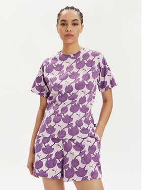 Puma Puma T-Shirt Ess+ Blossom 679493 Fioletowy Relaxed Fit