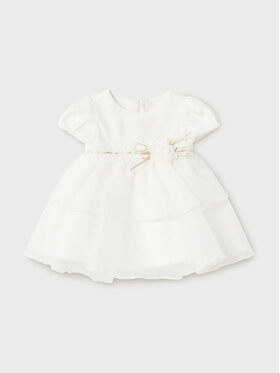 Mayoral Mayoral Elegantní šaty 2.857 Écru Regular Fit