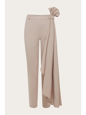 Chérir Paris Chérir Paris Spodnie damskie z trenem Beżowy Slim Fit