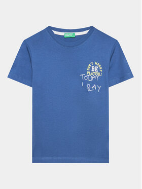 United Colors Of Benetton United Colors Of Benetton T-Shirt 3096G1098 Modrá Regular Fit