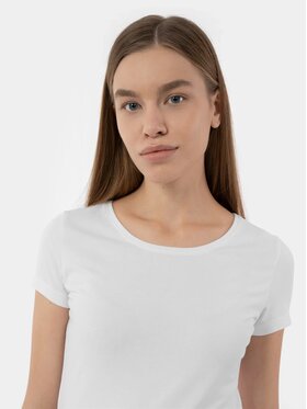 4F 4F Tričko 4FMM00TTSHF731-10S Biela Regular Fit
