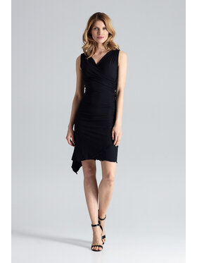 FIGL FIGL Šaty M053 Čierna Slim Fit