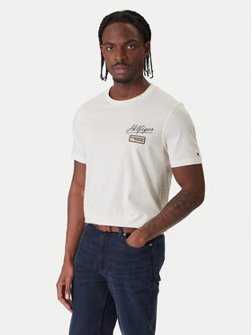 Tommy Hilfiger Tommy Hilfiger Tricou Modern Ath Graphic MW0MW41471 Écru Regular Fit
