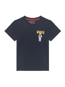 Guess Guess T-Shirt N6YI23 3K3879 Tmavomodrá Regular Fit