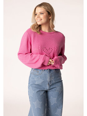 LAURELLA LAURELLA Sweter 6SS004 Różowy Regular Fit