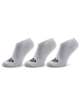 New Era New Era Комплект 3 чифта къси чорапи унисекс Flag Sneaker Sock 13113638 Бял