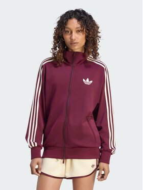 adidas adidas Bluza FIREBIRD Bordowy Loose Fit
