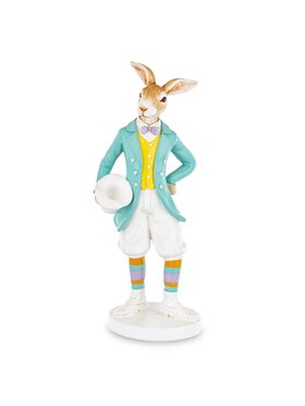 MIAhome MIAhome Figurka królik 37x15x12 cm ELEGANT Kolorowy