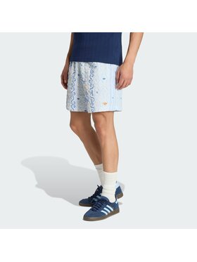 adidas adidas Szorty materiałowe 165111 Niebieski jasny Loose Fit
