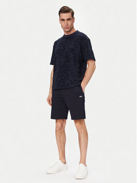 BOSS BOSS T-Shirt Flower 50559227 Dunkelblau Regular Fit