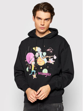 Wrangler Wrangler Bluza RICK AND MORTY W6R2HN100 112144804 Czarny Regular Fit