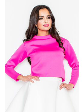 FIGL FIGL Bluzka M341 Fioletowy Regular Fit