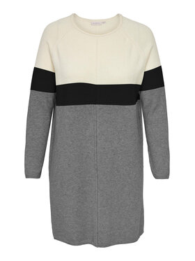 ONLY Carmakoma ONLY Carmakoma Плетена рокля 15183362 Сив Regular Fit