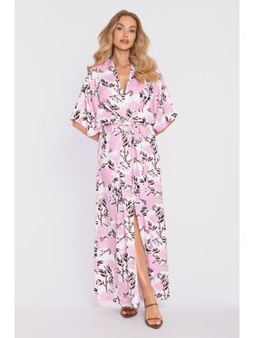 Made of Emotion Made of Emotion Sukienka koktajlowa M918 Różowy Waisted Fit