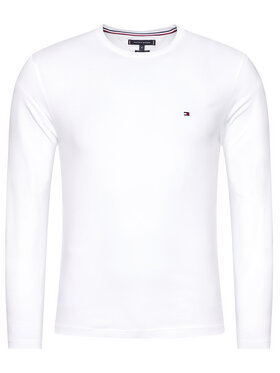 Tommy Hilfiger Tommy Hilfiger Marškinėliai ilgomis rankovėmis Logo MW0MW09096 Balta Regular Fit