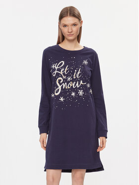 Triumph Triumph Camicia da notte Winter Moments NDK X 10216545 Blu scuro