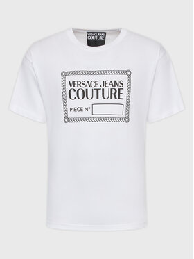 Versace Jeans Couture Versace Jeans Couture T-Shirt 74GAHT11 Biały Regular Fit