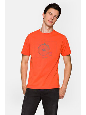 Lancerto Lancerto T-Shirt Leon TS073221000007 Pomarańczowy Regular Fit
