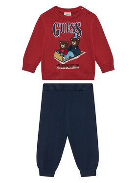 Guess Guess Set pulover și pantaloni din material textil I5BG04 Z2BB0 Roșu Regular Fit