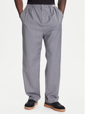 Kappa Kappa Bavlnené nohavice 62131TW Sivá Regular Fit