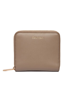 Calvin Klein Calvin Klein Portfel Foil Logo Medium Zip Around LV04F1120G Beżowy