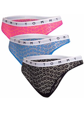 Tommy Hilfiger Tommy Hilfiger Stringi 3P THONG UW0UW02524 Kolorowy