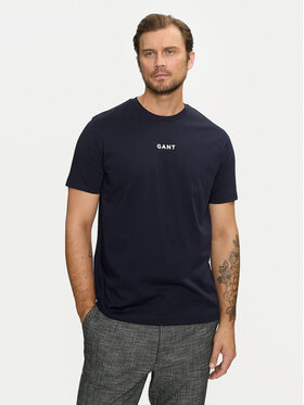 Gant Gant T-Shirt Small Logo 2003248 Σκούρο μπλε Regular Fit
