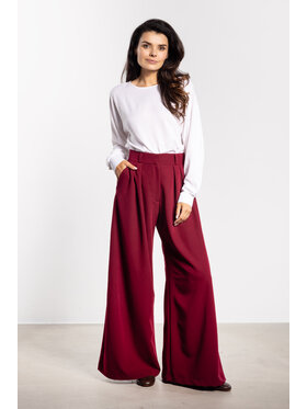 Awama Awama Pantaloni da donna A743 Bordeaux Basic Fit