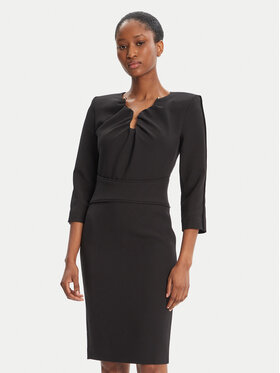 Simona Corsellini Simona Corsellini Sukienka koktajlowa A25CPAB01101 Czarny Slim Fit