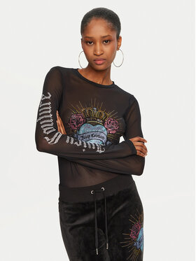 Juicy Couture Juicy Couture Blúz Scared Heart JCBCT224836 Fekete Regular Fit