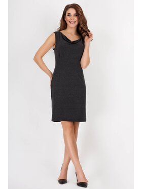 Awama Awama Sukienka letnia A090 Szary Basic Fit