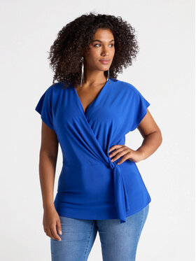 Fiorella Rubino Fiorella Rubino Bluzka G447L008234N024 Turkusowy Regular Fit