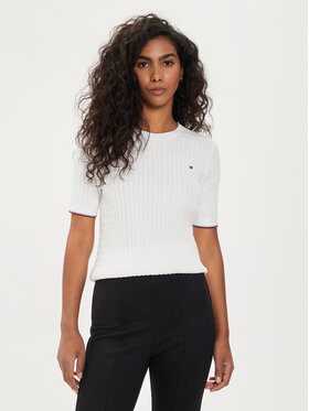 Tommy Hilfiger Tommy Hilfiger Πουλόβερ WW0WW41787 Εκρού Regular Fit