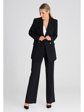 FIGL FIGL Dámské kalhoty M949 Černá Regular Fit