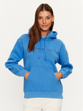 Champion Champion Majica dugih rukava Hooded Sweatshirt 116677 Plava Custom Fit