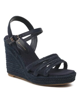 Tommy Hilfiger Espadrile Essential Basic Wedge Sandal FW0FW07220 Mornarsko Modra