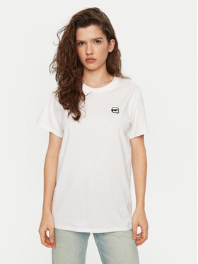 KARL LAGERFELD KARL LAGERFELD Tricou A1W17025 Alb Relaxed Fit