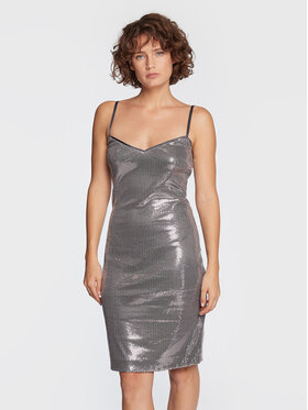 Guess Guess Φόρεμα κοκτέιλ Kayla W2BK43 KBDV0 Γκρι Slim Fit