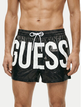 Guess Guess Pantaloni scurți pentru înot F6GT03 WN322 Negru Regular Fit