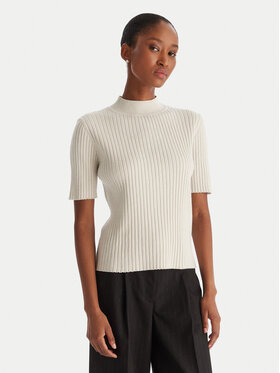 ACCESS FASHION ACCESS FASHION Sweter 54-8046 Beżowy Slim Fit