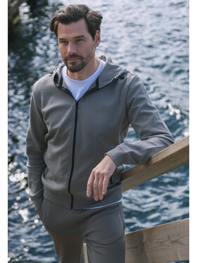Volcano Volcano Bluza B-WOLF Zielony Regular Fit